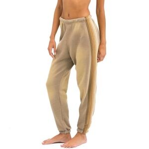 Aviator Nation - 5 Stripe Sweatpants - Faded Tan